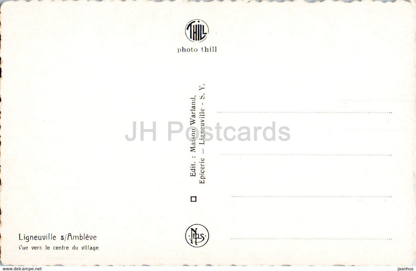 Ligneuville - Amblève - Vue vers le centre du village - carte postale ancienne - Belgique - inutilisée