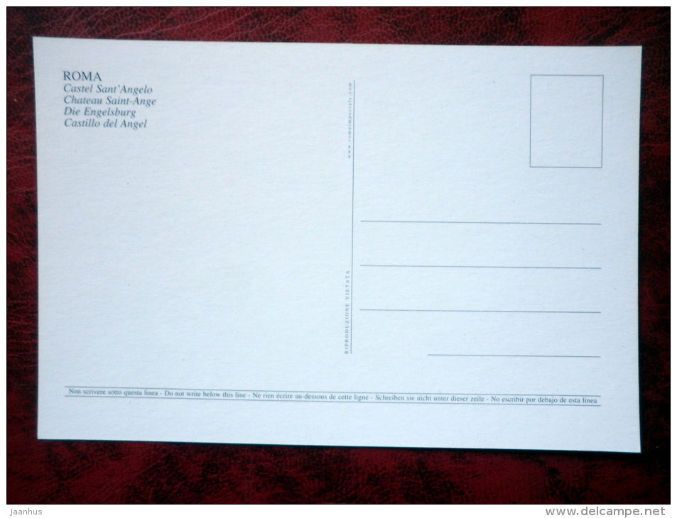 Castel Sant Angelo - Rome - Italy - unused - JH Postcards