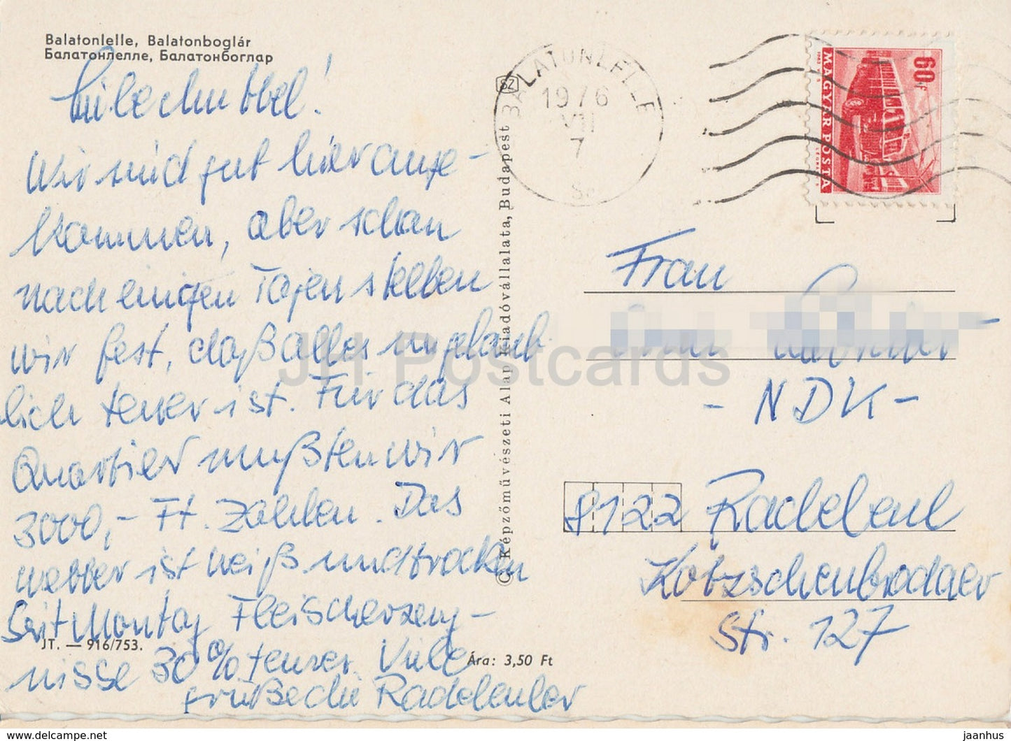 Balaton - Balatonboglar - Balatonlelle - voilier - hôtel - multiview - 1976 - Hongrie - occasion