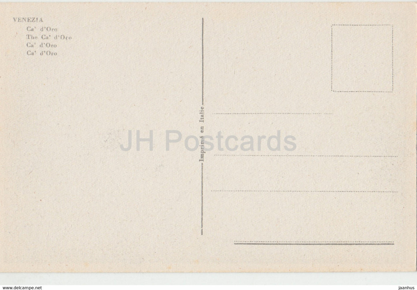 Venezia - Vendig - Venice - Ca d'Oro - old postcard - Italy - unused