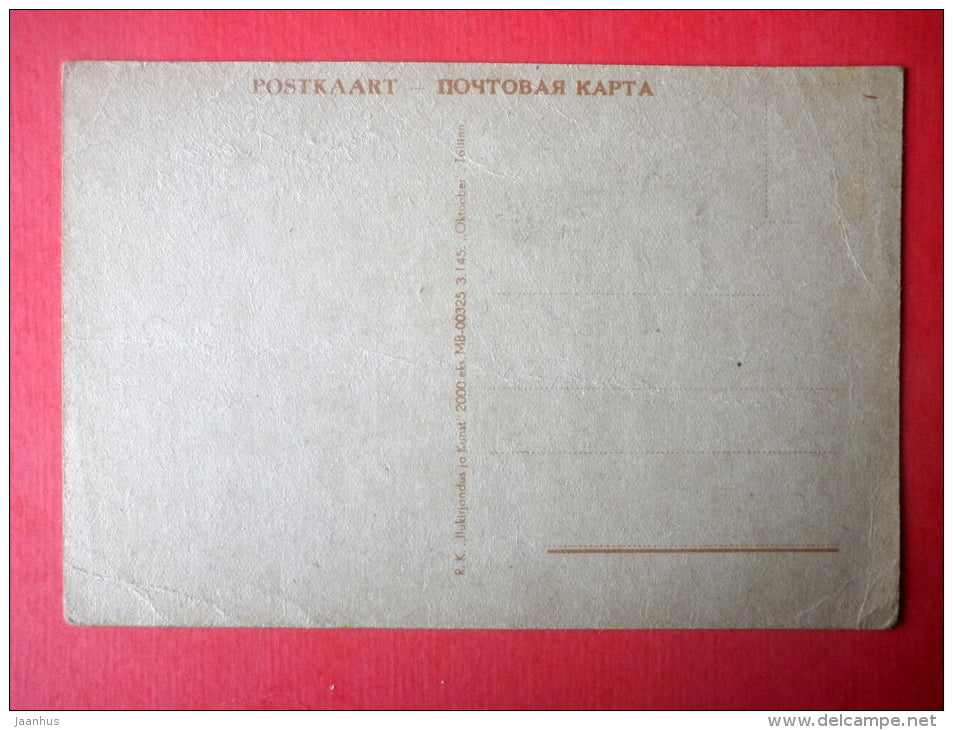 Castle - Narva - old postcard - Estonia USSR - unused - JH Postcards