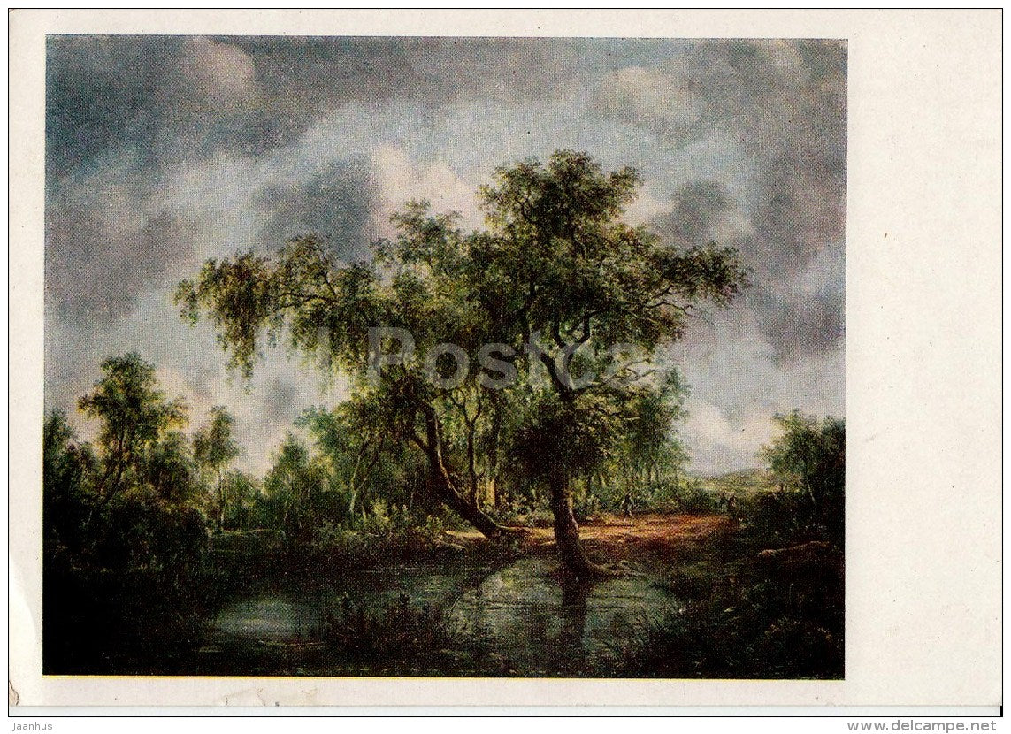 painting by Patrick Nasmyth - Landscape with Pond - Scottish art - Russia USSR - 1961 - unused - JH Postcards