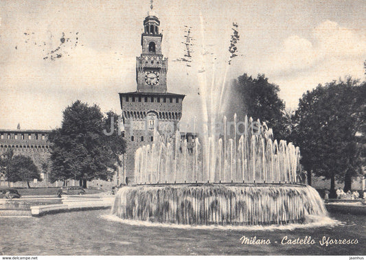 Milano - Milan - Castello Sforzesco - The Sforza's Castle - old postcard - 1954 - Italy - used - JH Postcards