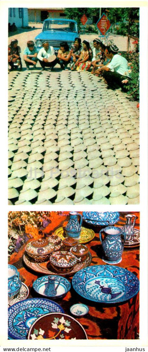 Fergana and Fergana Valley - Rishtan village - at the ceramic factory - 1974 - Uzbekistan USSR - unused - JH Postcards