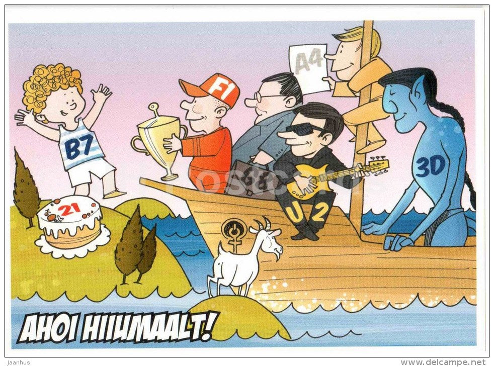 B7 - Baltic Islands Network - Hello from Hiiumaa - illustration - 2011 - Estonia - unused - JH Postcards