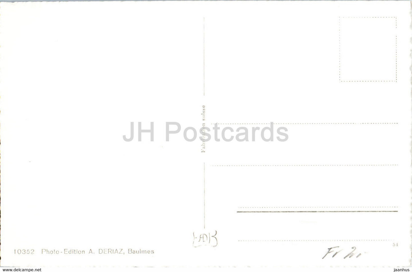 Saut Du Doubs - La Chute - cascade - 10352 - carte postale ancienne - Suisse - inutilisée