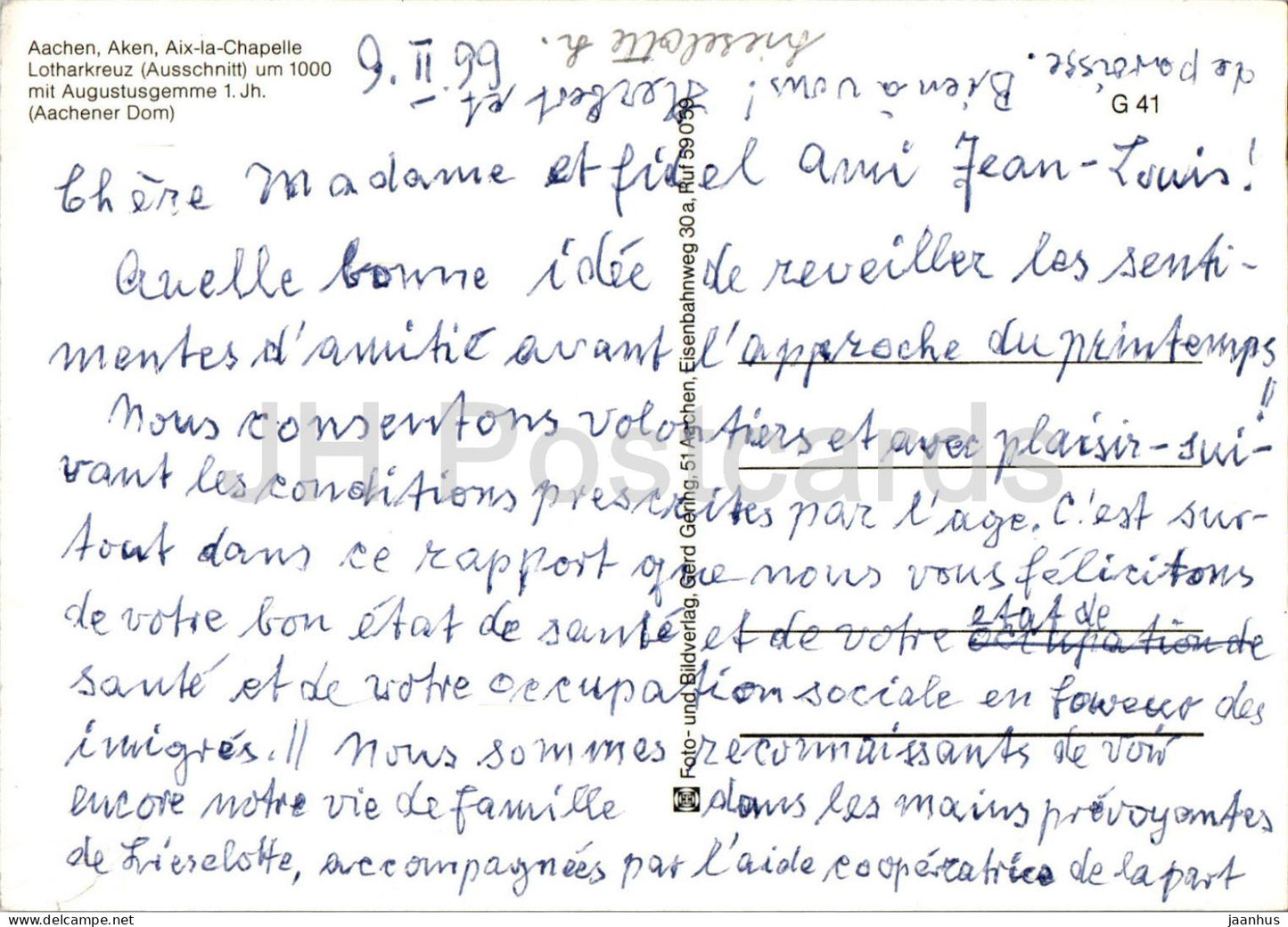 Aachen - Aken - Aix-la-Chapelle - Lotharkreuz - cross - 1999 - Allemagne - occasion 