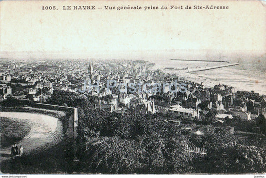 Le Havre - Vue Generale prise du Fort de Ste Adresse - 1005 - old postcard - France - unused - JH Postcards