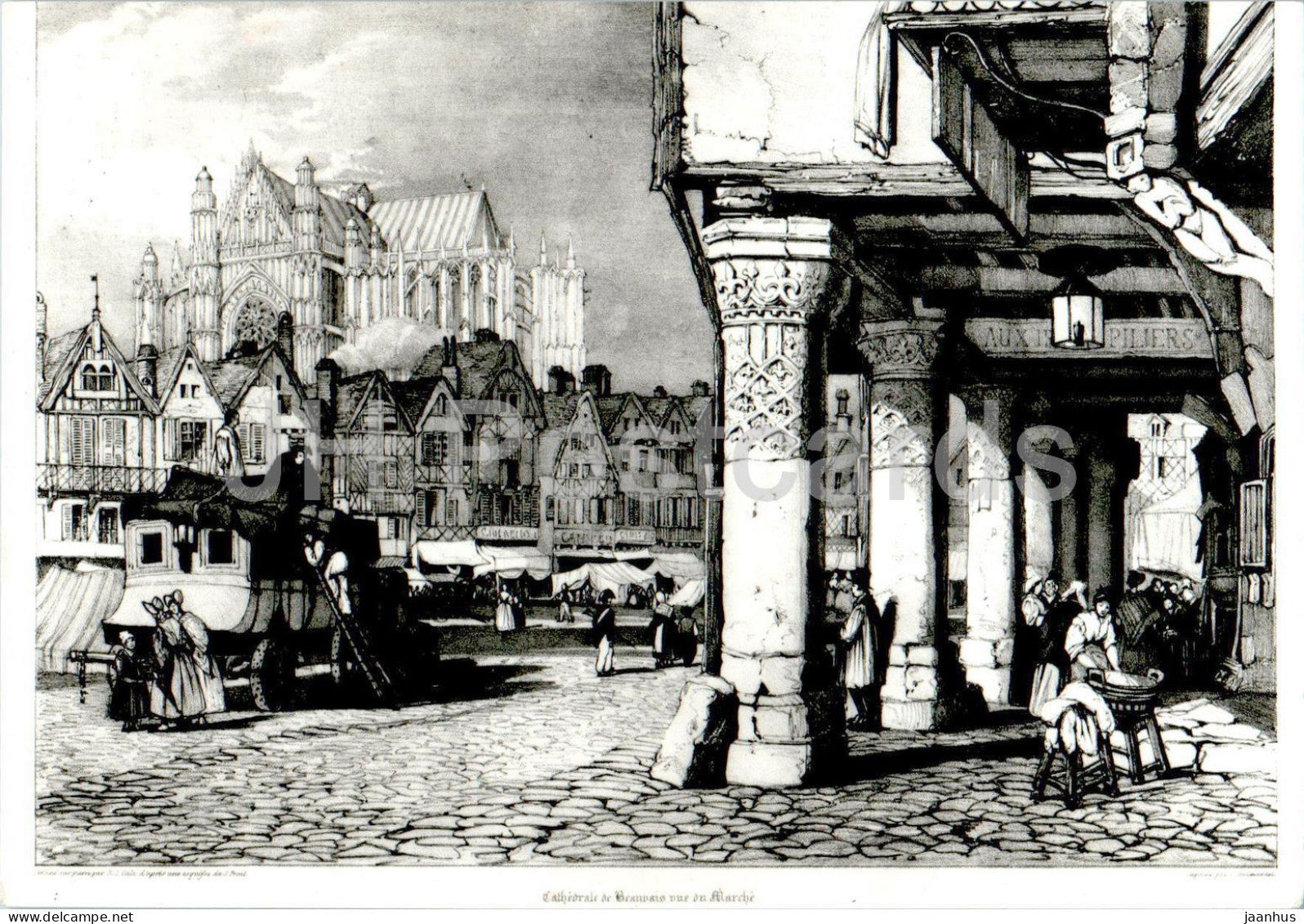 Beauvais - In Taylor et Nodier Picardie - Place de l'Hotel de Ville - illustration France - unused - JH Postcards