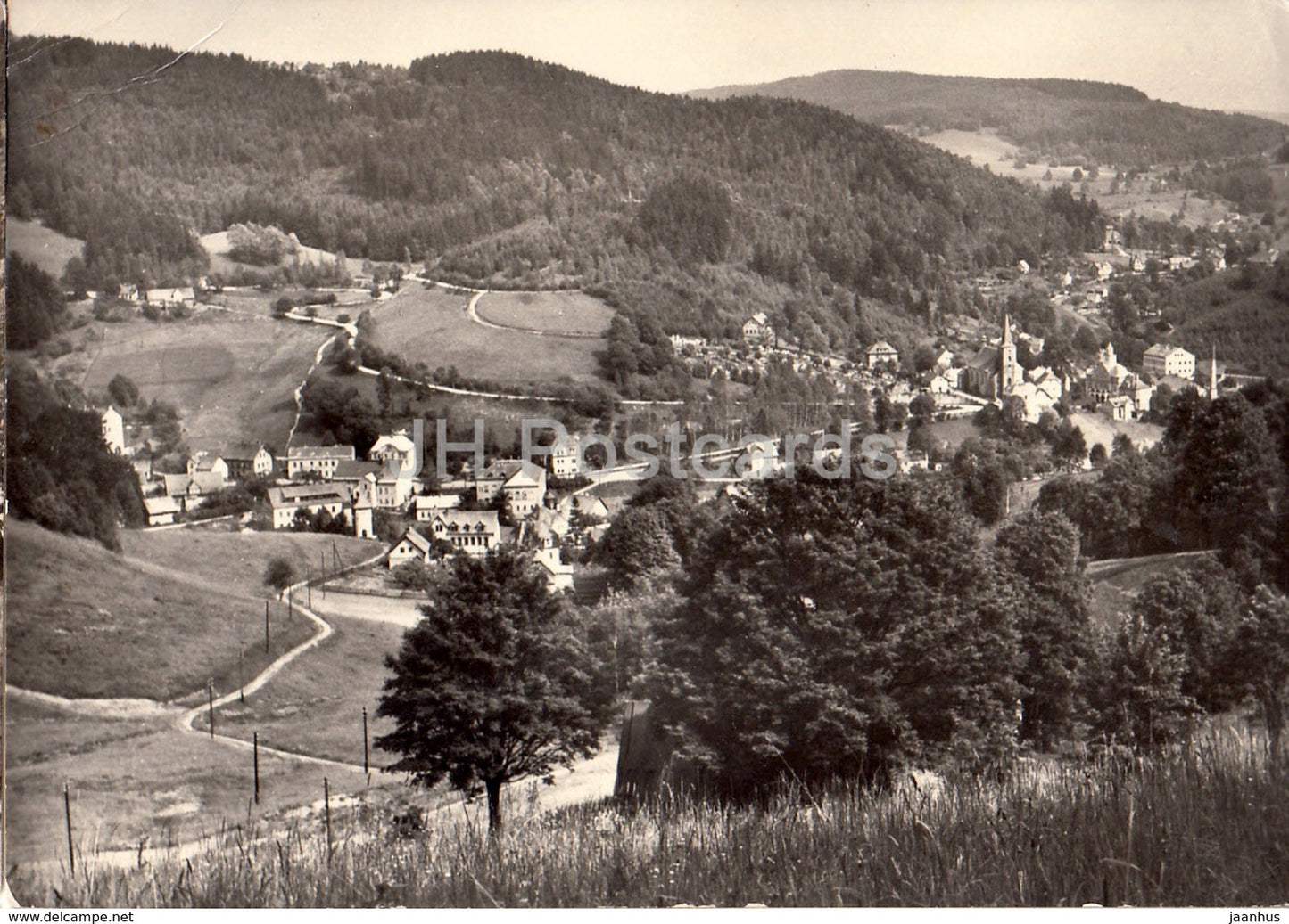 Jizerske Hory - Janov nad Nisou - general view - Czechoslovakia - Czech Republic - 1978 - used - JH Postcards