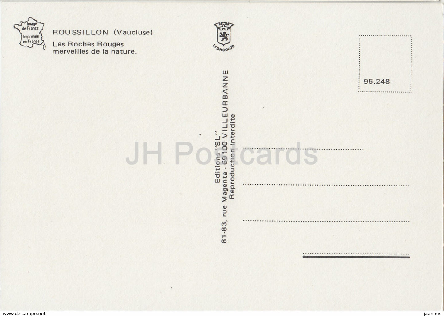 Roussillon - Les Roches Rouges - merveilles de la nature - France - unused