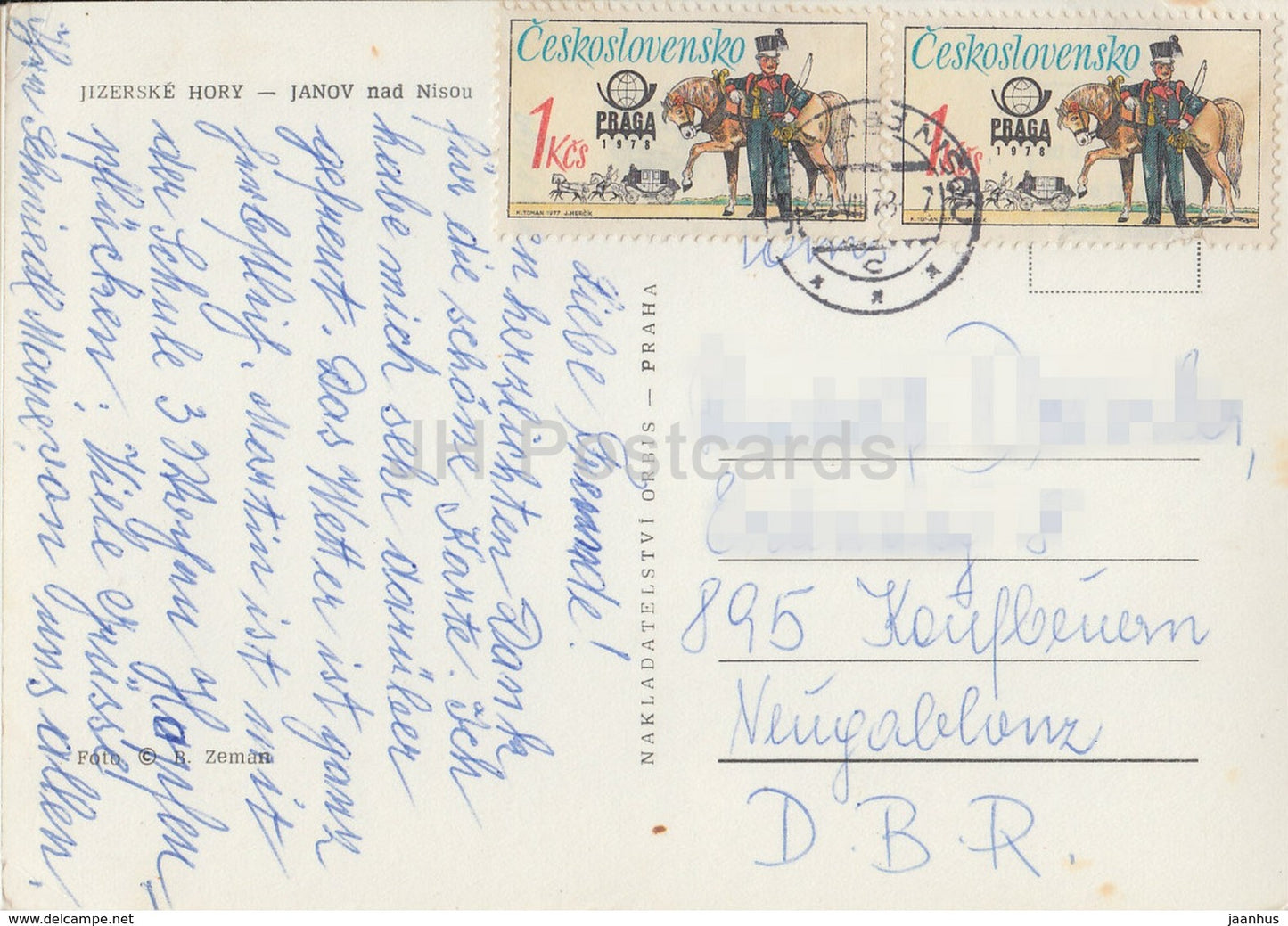 Jizerske Hory - Janov nad Nisou - general view - Czechoslovakia - Czech Republic - 1978 - used