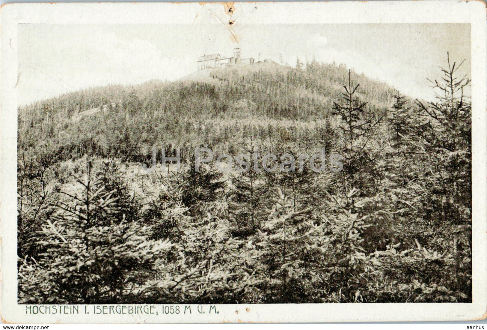 Hochstein i Isergebirge 1058 m - old postcard - Czech Republic - unused - JH Postcards
