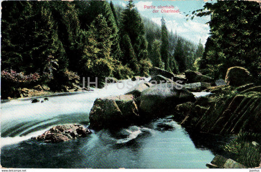 Partie oberhalb der Okerinsel - old postcard - 1910 - Germany - used - JH Postcards