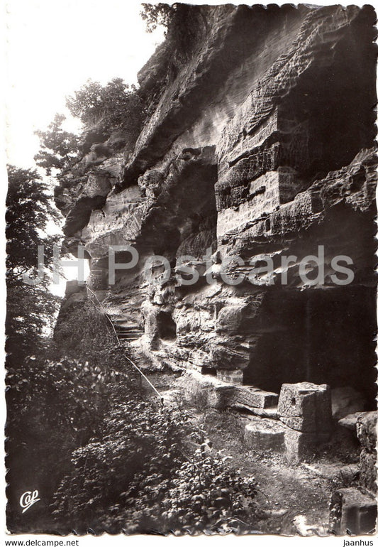 Ruine Falkenstein - ruins - old postcard - France - used - JH Postcards