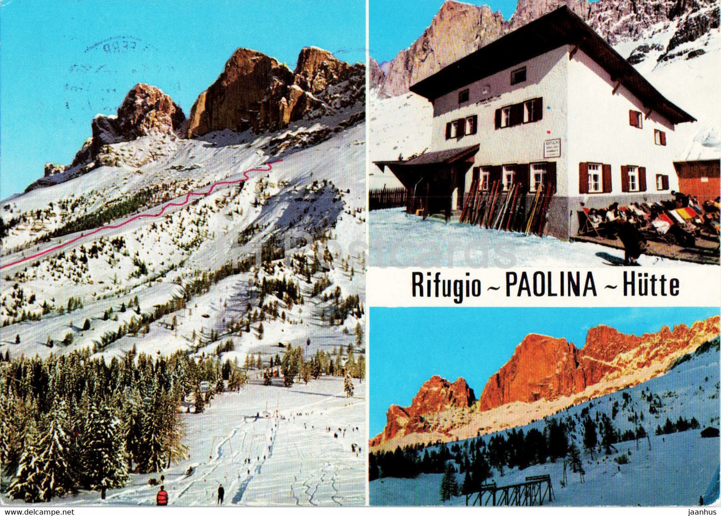Rifugio Paolina - Hutte - Gruppo del Catinaccio - Carezza - Italy - used - JH Postcards