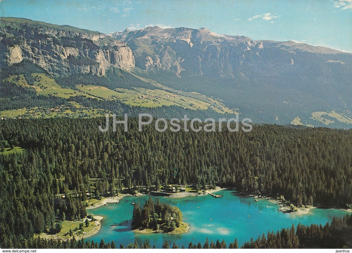 Flims - Caumasee gegen Fidaz den Flimserstein und Ringelspitze - 6676 - 1983 - Switzerland - used - JH Postcards