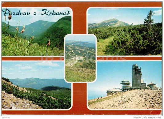 Krkonose - Snezka mountain - Czechoslovakia - Czech - used 1981 - JH Postcards
