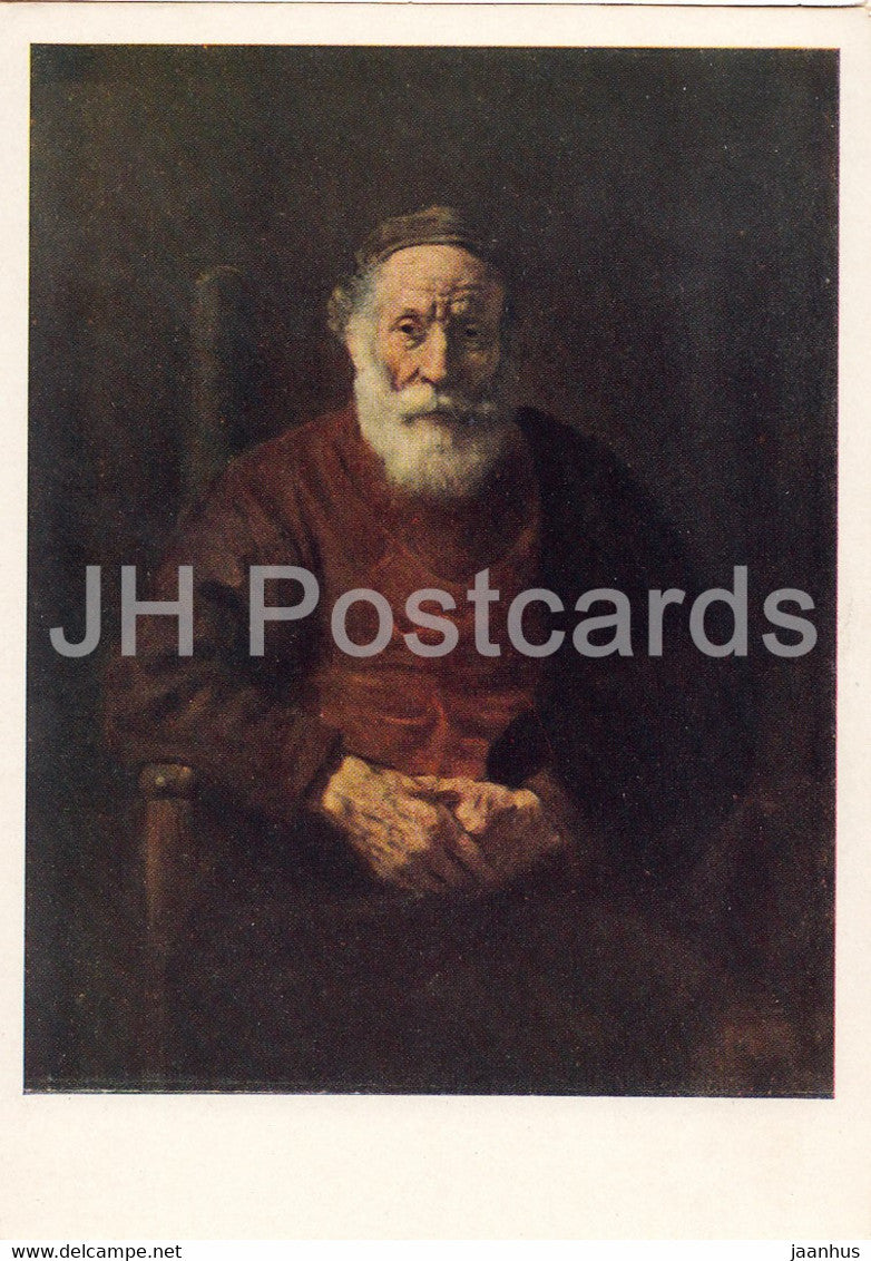 painting by Rembrandt - Portrait of Old man in a Red - Dutch art - 1963 - Russia USSR - unused - JH Postcards