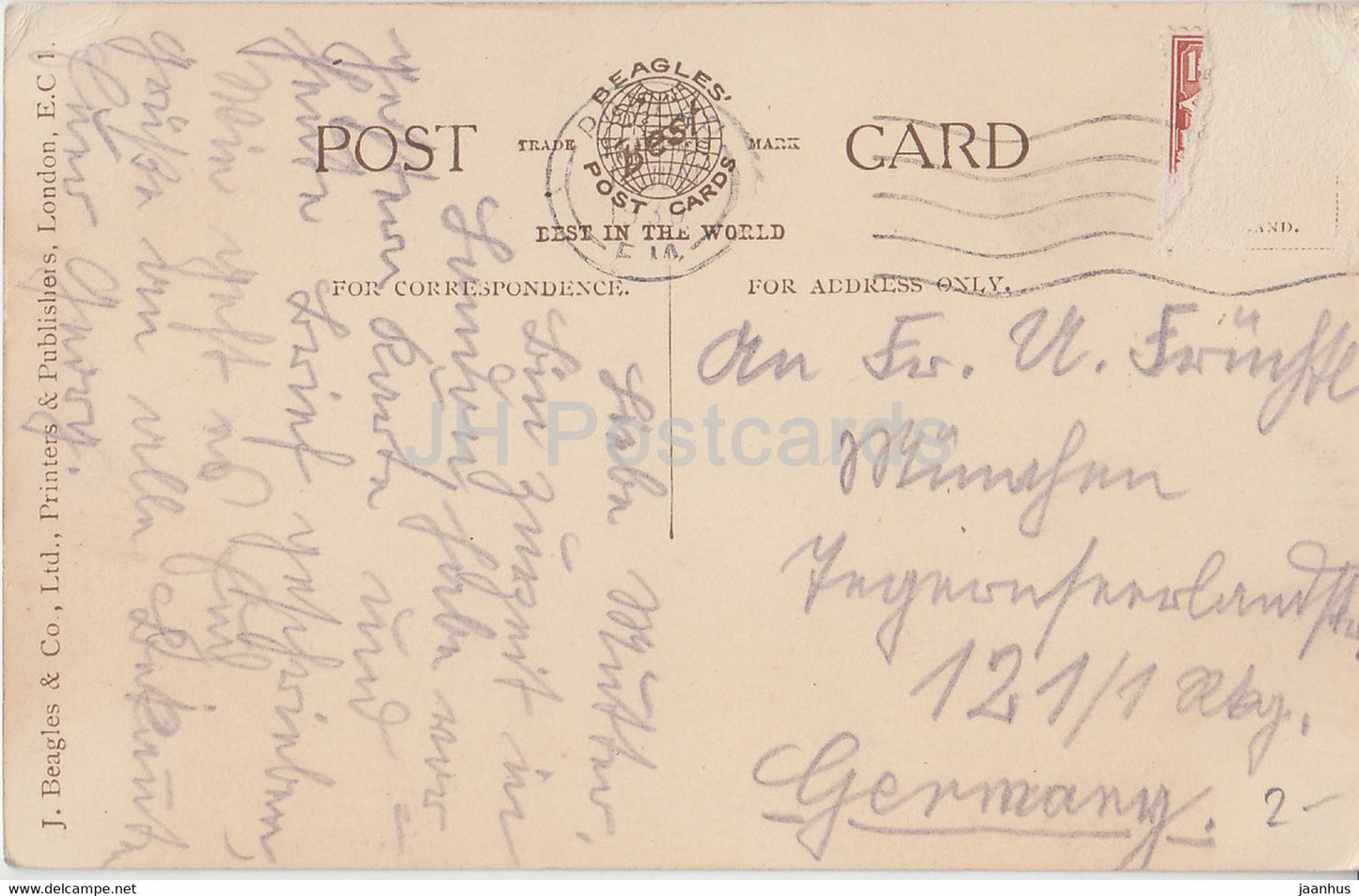 London - Trafalgar Square - Beagles - 134 - old postcard - England - United Kingdom - used