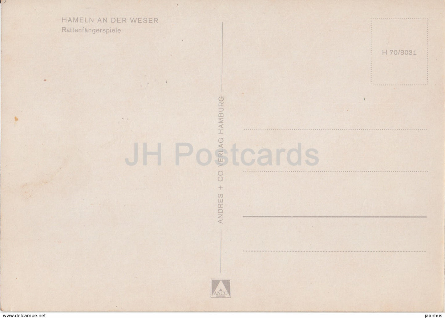 Hameln an der Weser - Rattenfangerspiele - Deutschland - unbenutzt