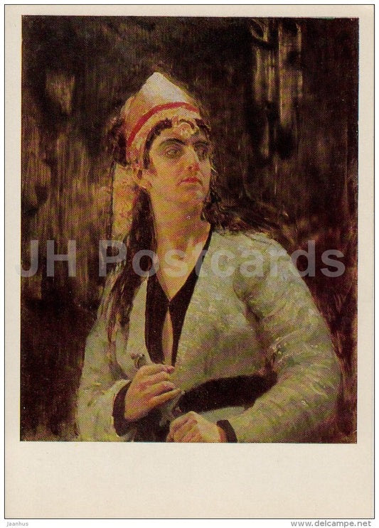 painting  by I. Repin - Woman with Dagger - Russian art - 1969 - Russia USSR - unused - JH Postcards