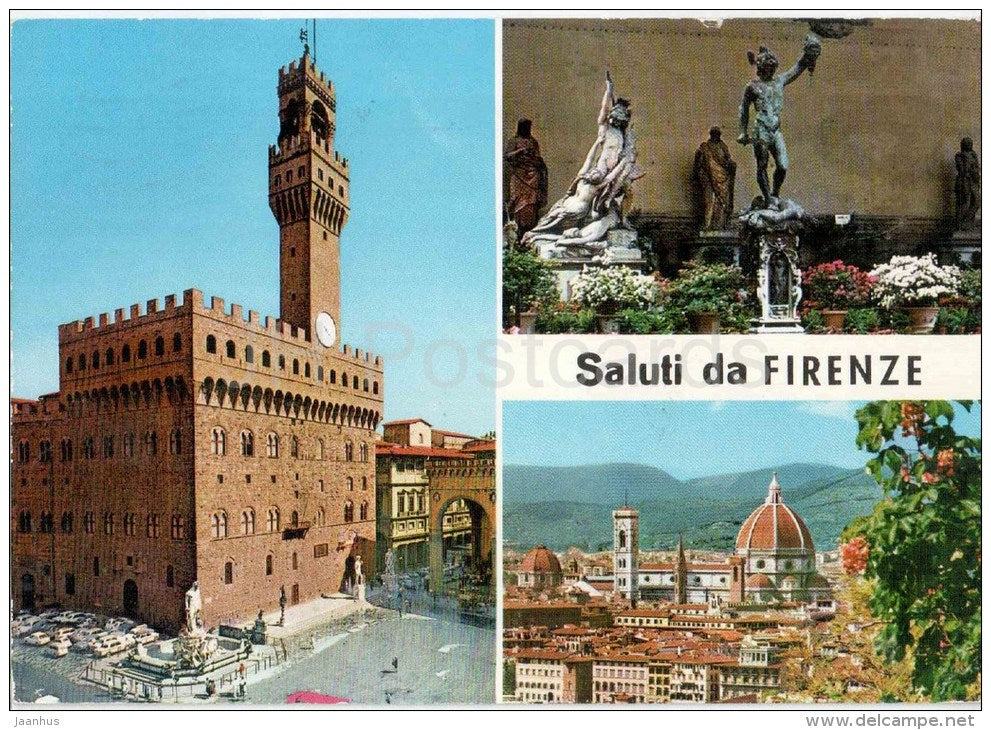 saluti da Firenze - Firenze - Florence - FI 65 - Italia - Italy - sent from Italy Firenze to Germany 1968 - JH Postcards