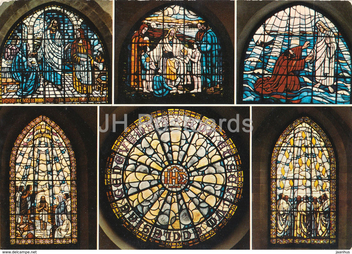 Geneve - Geneva - Farbige Fenster Madeleine Kirche Genf - 1974 - Switzerland - used - JH Postcards