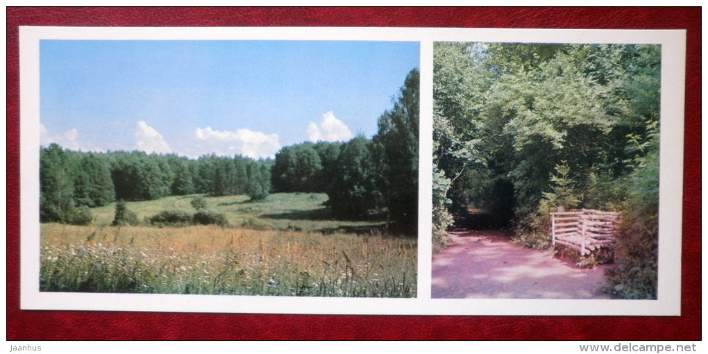 Leo Tolstoy's favorite bench - Museum-Estate of Leo Tolstoy - 1976 - Russia USSR - unused - JH Postcards