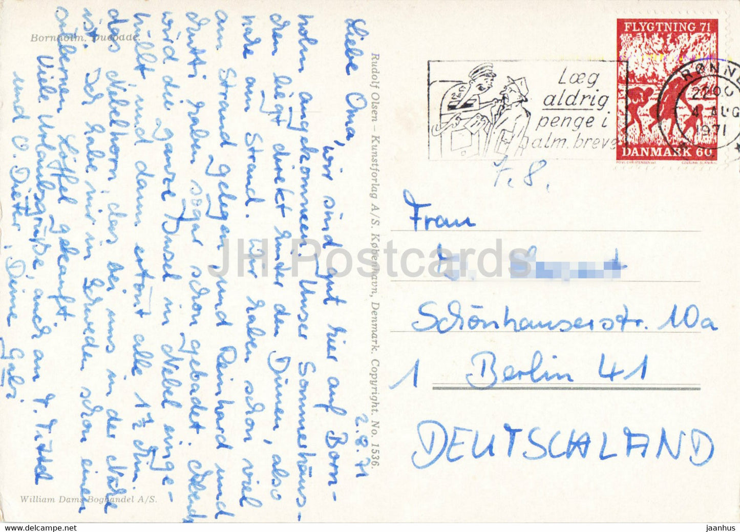 Bornholm - plage - 1971 - Danemark - occasion