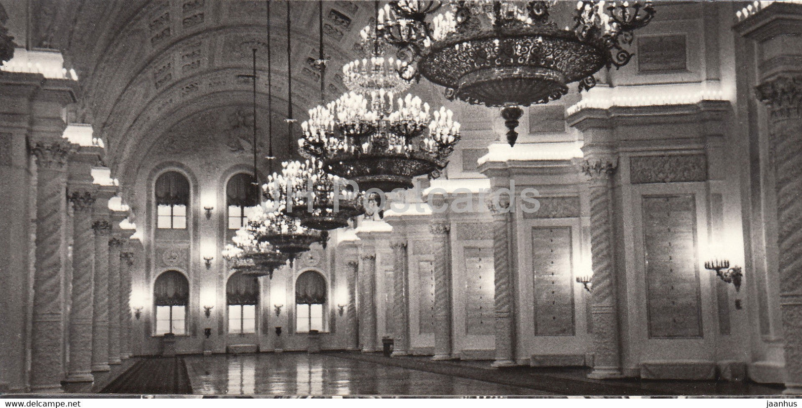 Moscow Kremlin - The Grand Kremlin Palace - St George Hall - 1971 - Russia USSR - unused - JH Postcards
