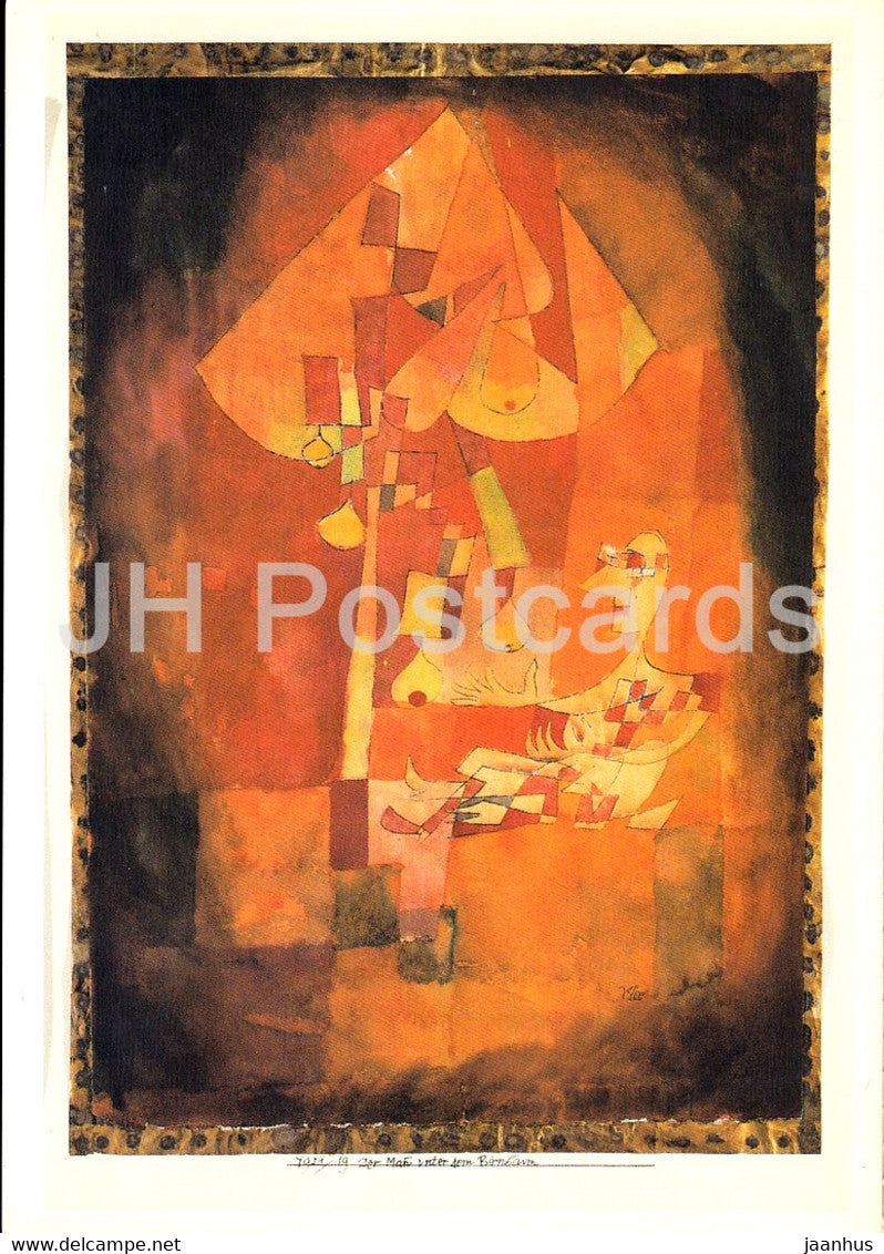 painting by Paul Klee - Der Mann unter den Birnbaum - German art - 1998 - Germany - unused - JH Postcards