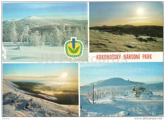 Krkonose National Park - Maly Sisak - Studnicni mountain - Vysoke Kolo - Czechoslovakia - Czech - used 1987 - JH Postcards