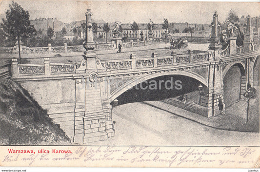 Warszawa - Ulica Karowa - Karowa street - Feldpost - old postcard - 1915 - Poland - used - JH Postcards