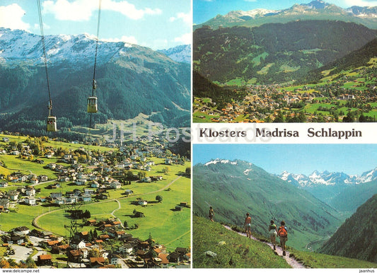 Klosters - Madrisa - Schlappin - cable car - multiview - 439 - Switzerland - unused - JH Postcards