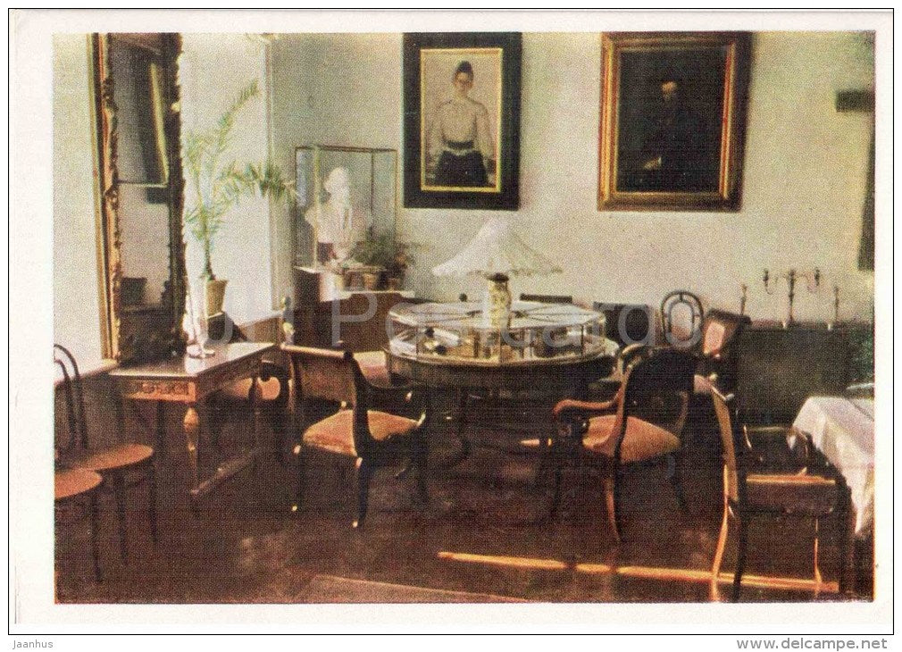 Museum . Corner in the Hall - Home of Russian Writer Leo Tolstoy - Yasnaya Polyana - 1963 - Russia USSR - unused - JH Postcards