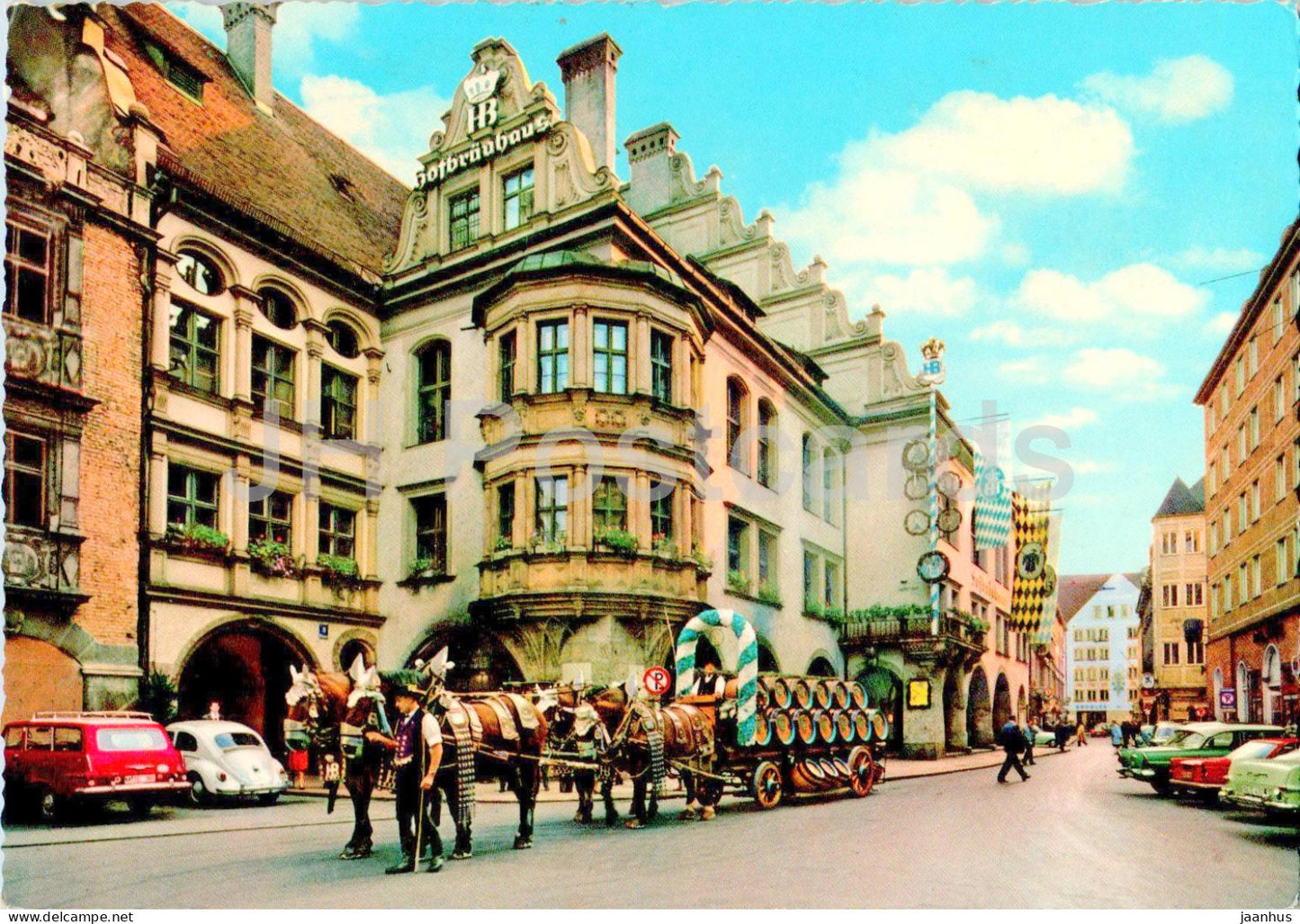 Munchen - Munich - Hofbrauhaus - horse carriage - 1966 - Germany - used