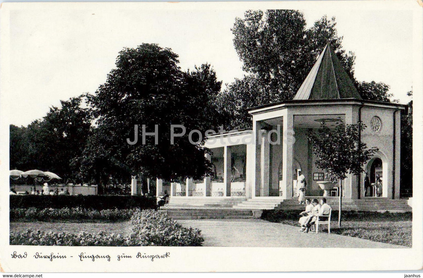 Bad Durheim - Eingang zum Kurpark - old postcard - 1935 - Germany - used - JH Postcards