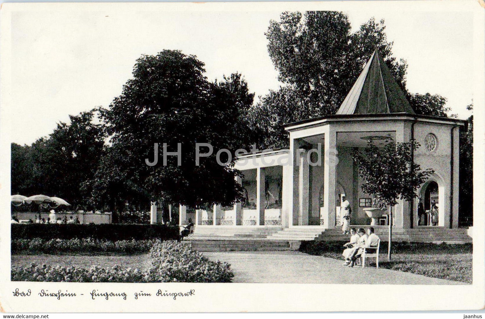 Bad Durheim - Eingang zum Kurpark - old postcard - 1935 - Germany - used - JH Postcards