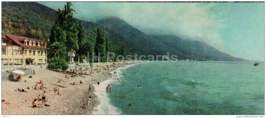 Beach - Gagra - Abkhazia - Caucasus - 1966 - Georgia USSR - unused - JH Postcards