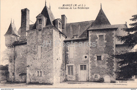 Marce - Chateau de la Brideraie - castle - old postcard - France - unused - JH Postcards