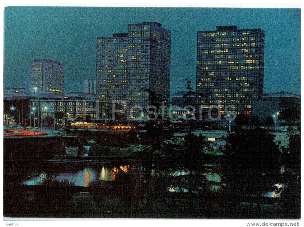 E.U.R. de Notte - Rome at night - Roma - Rome - 265 - Italia - Italy - unused - JH Postcards