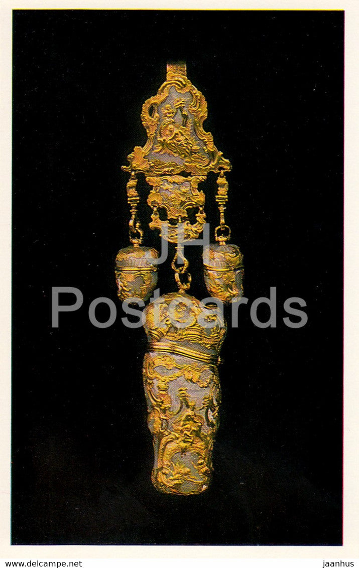 Jewels - Gold Etui - France 18th Century - The Hermitage - Leningrad - Russia - USSR - 1982 - used - JH Postcards
