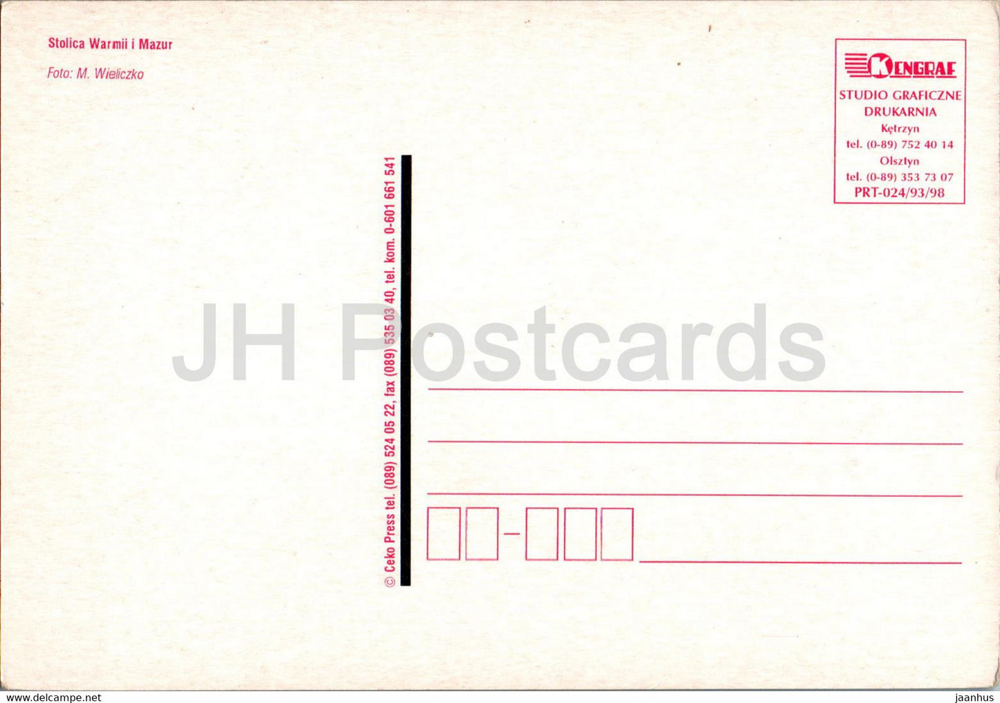 Olsztyn - Stolica Warmii i Mazur - The capital of Warmia and Mazury - Poland - unused