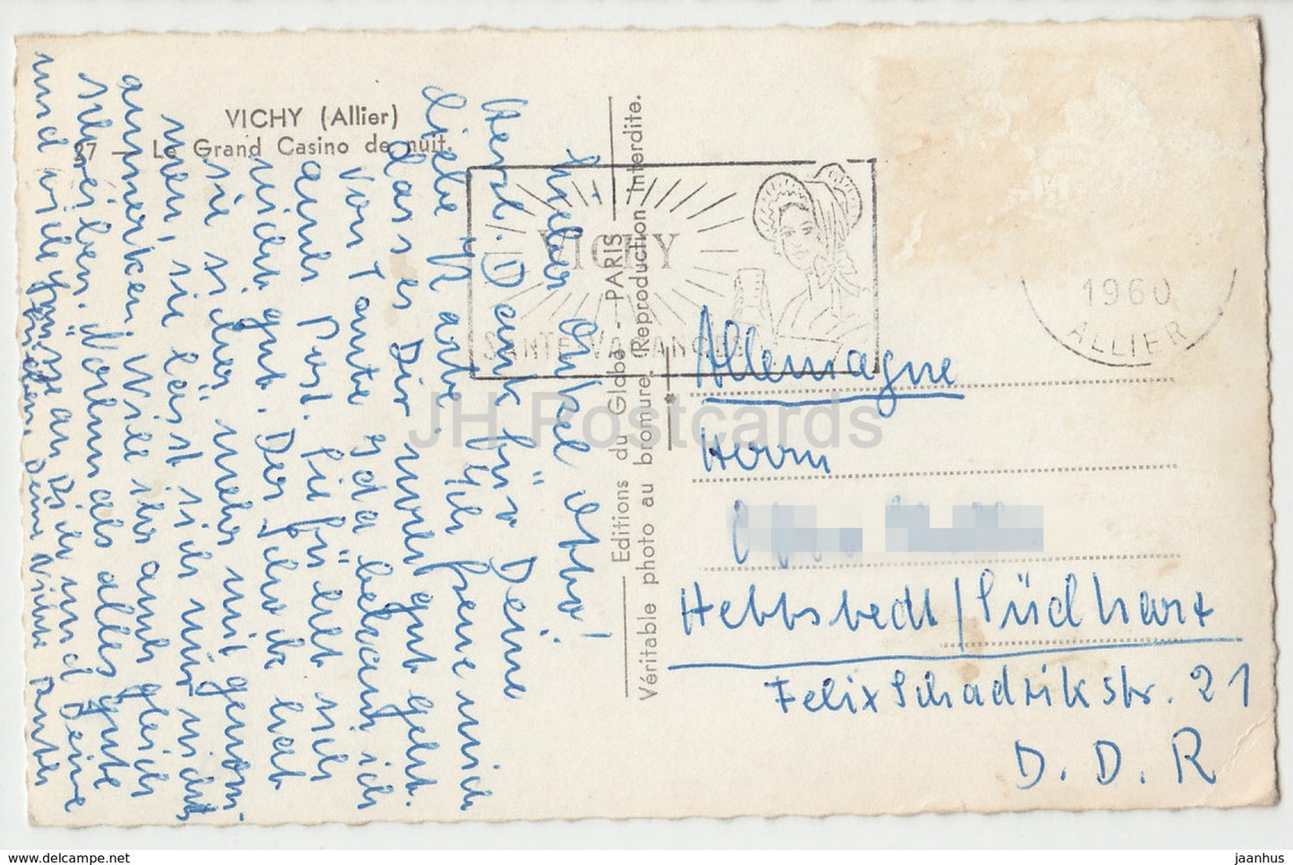 Vichy - Le Grand Casino le Nuit - Grand Casino in der Nacht - Allier - 27 - Frankreich - 1960 - gebraucht