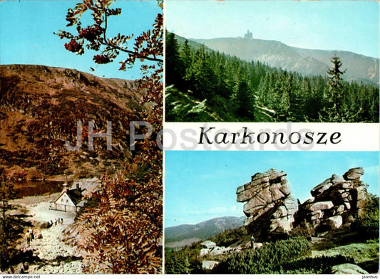 Karkonosze - Schronisko PTTK Samotnia - Sniezne Kotly - Konskie Lby - multiview - Poland - unused - JH Postcards