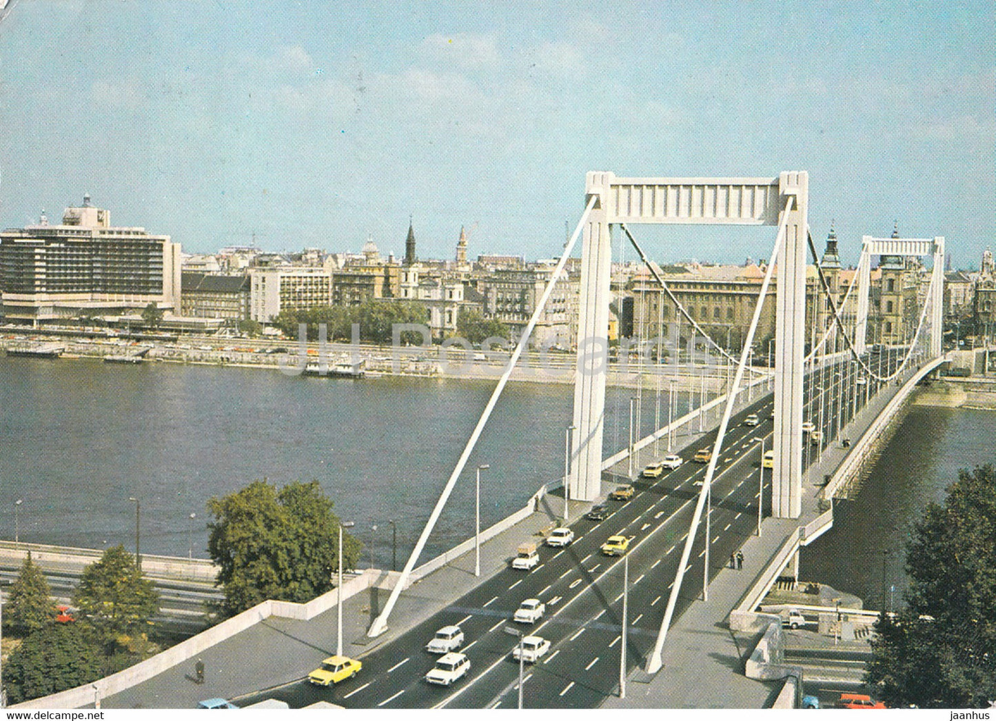 Budapest - Elisabeth Bridge - 1981 - Hungary - used - JH Postcards