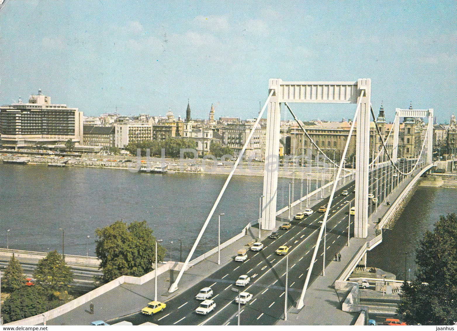 Budapest - Elisabeth Bridge - 1981 - Hungary - used - JH Postcards
