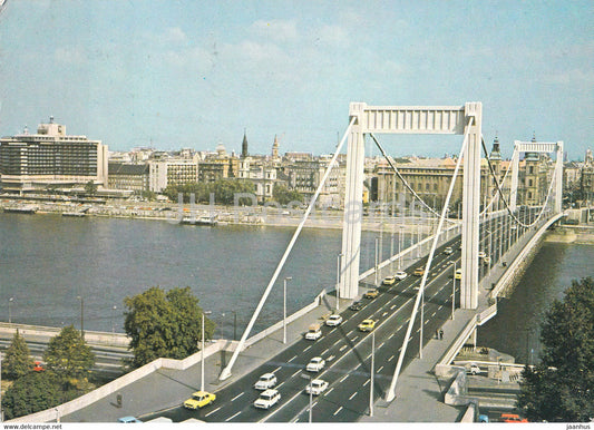 Budapest - Elisabeth Bridge - 1981 - Hungary - used - JH Postcards