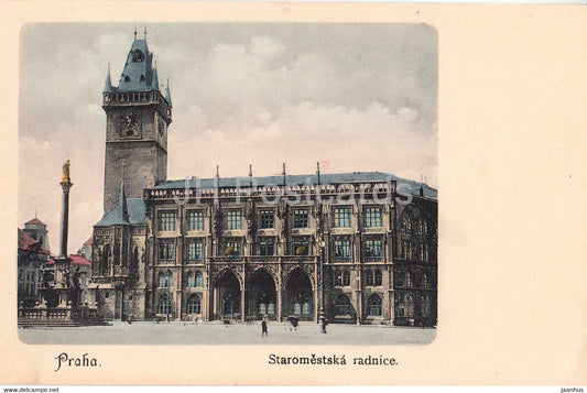 Praha - Prague - Staromestska Radnice - Town Hall - old postcard - Czech Republic - unused - JH Postcards